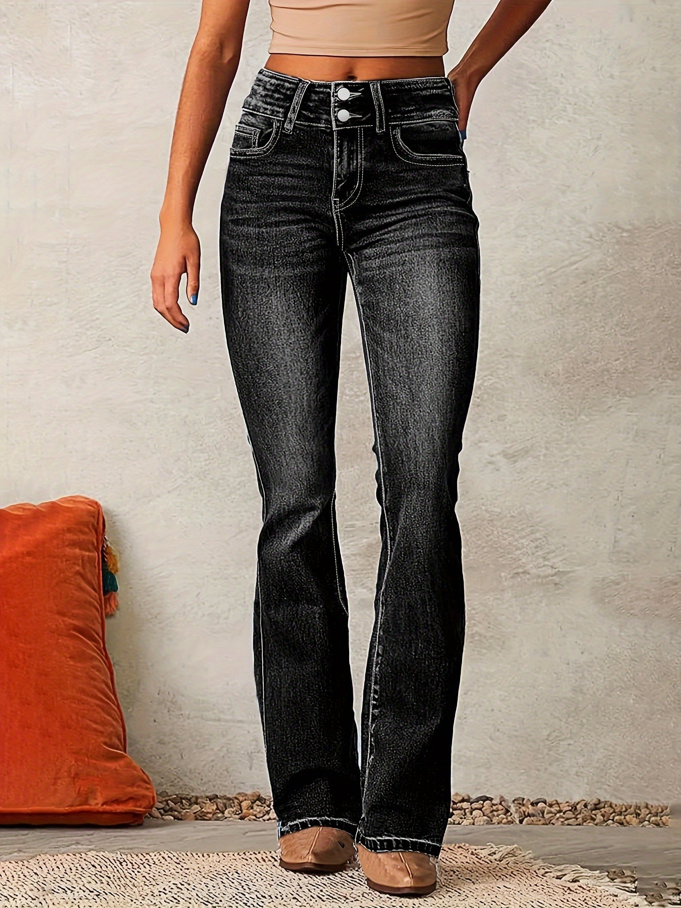 IVYRA - HIGH-WAISTED FLARED JEANS