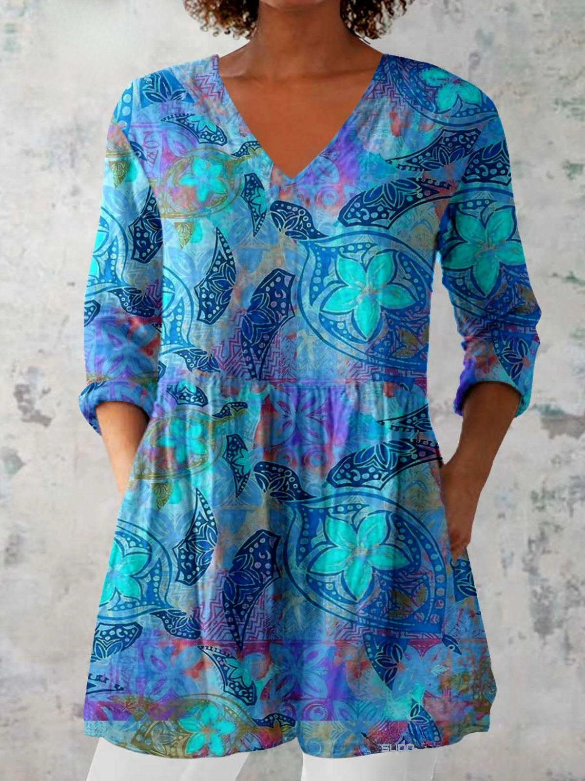 JULIETTE – BOHEMIAN V-NECK MIDI DRESS