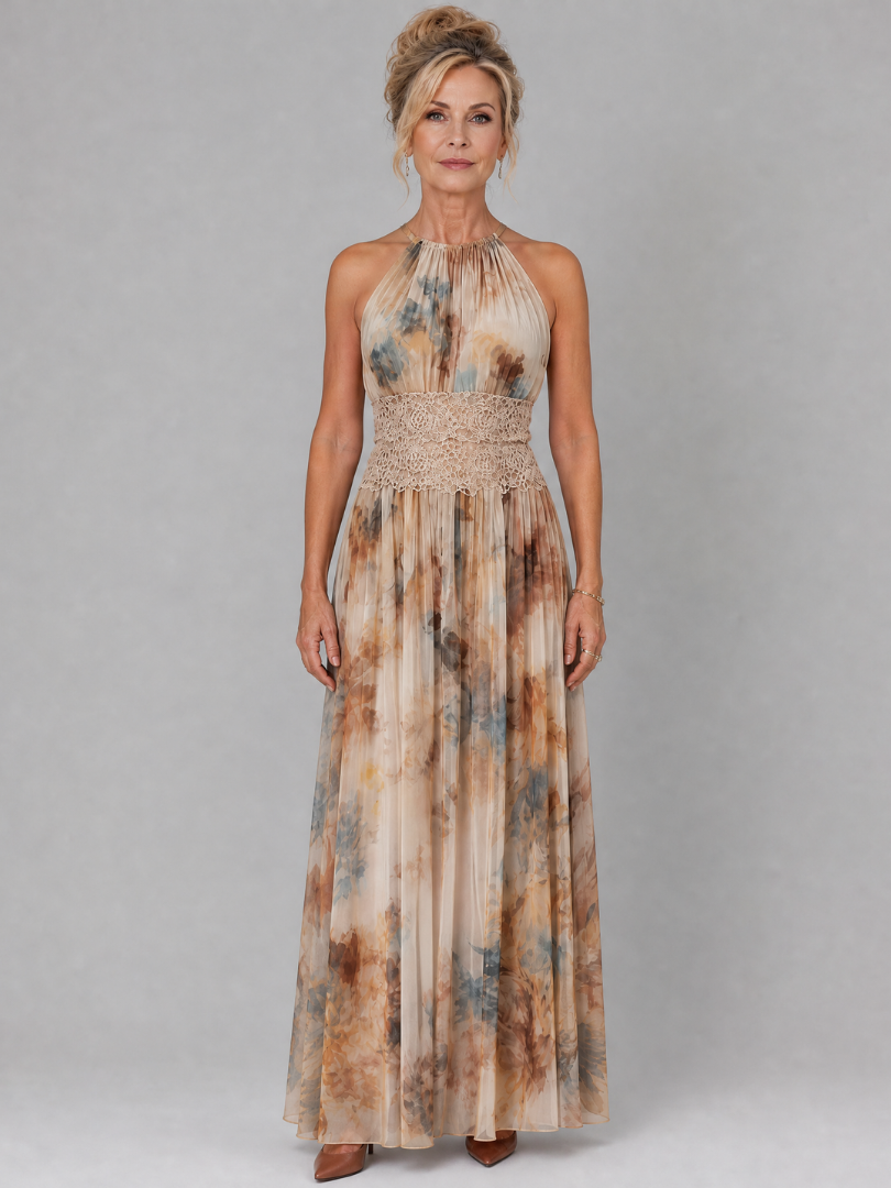 ELAVENUE | HALTER MAXI DRESS FOR WOMEN
