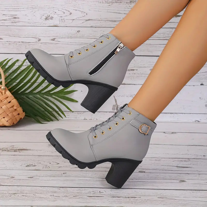 LILARDIA | CHUNKY ANKLE BOOTS FOR WOMEN