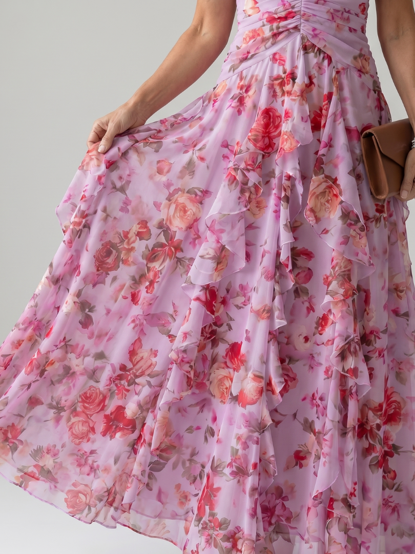 NORI | FLORAL HALTER MAXI DRESS FOR WOMEN