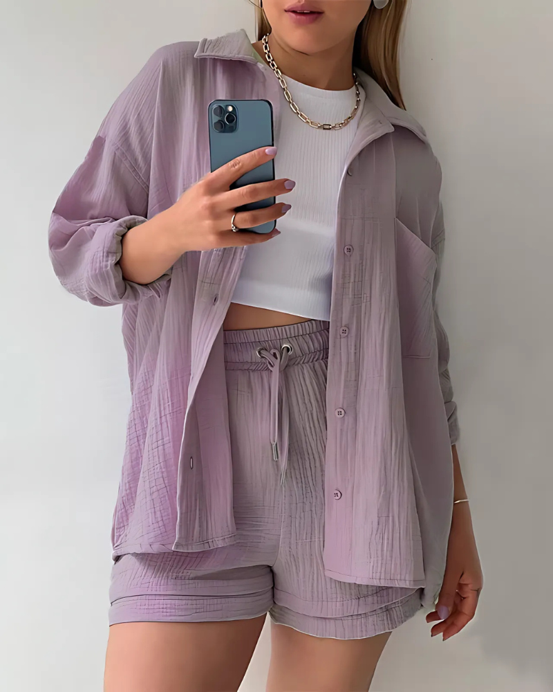 PHOEBE - COTTON SHORTS SET