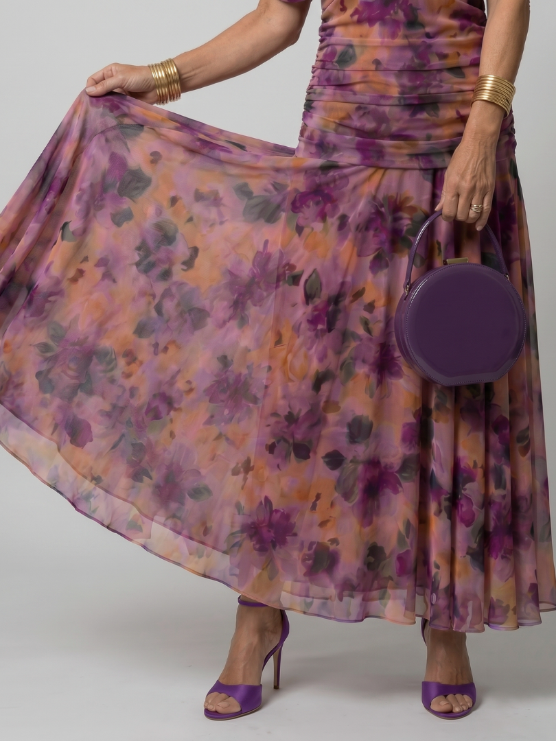 CALEN - OFF SHOULDER FLOW MIDI DRESS