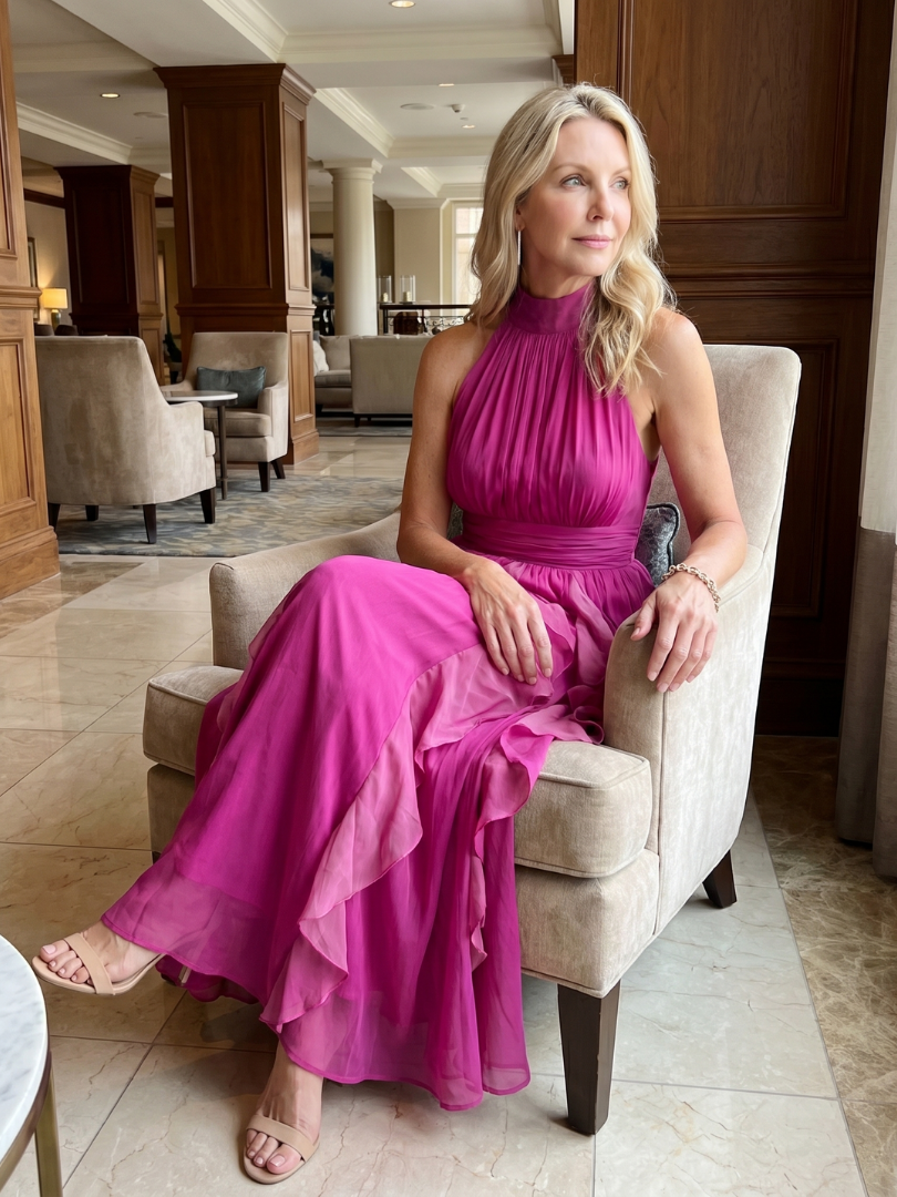 OREA | RUFFLE MAXI DRESS FOR WOMEN