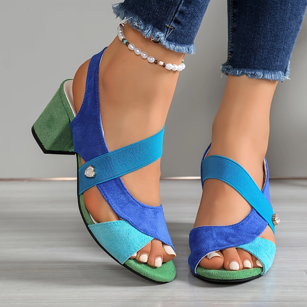 ELARA - CROSS STRAP COMFORT HEELS