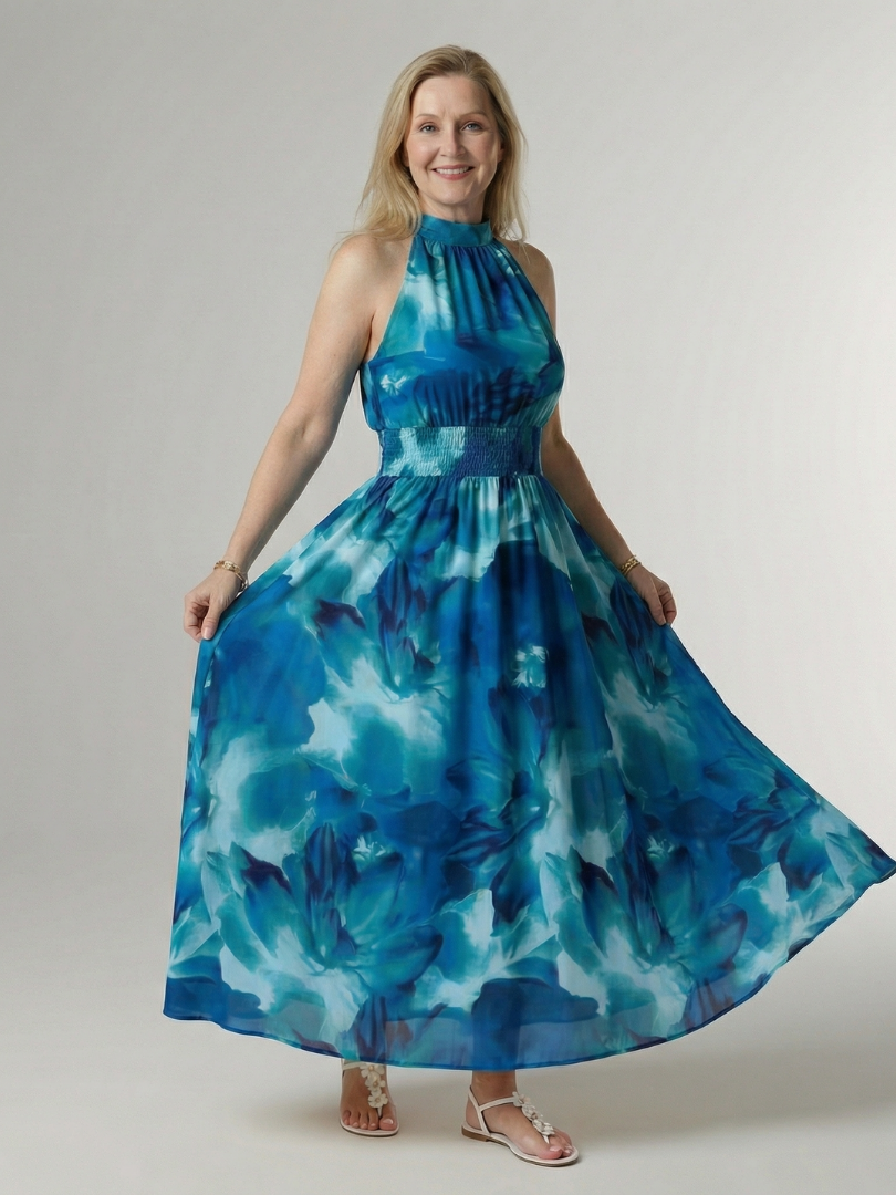 SYLIN | HALTER MIDI DRESS FOR WOMEN