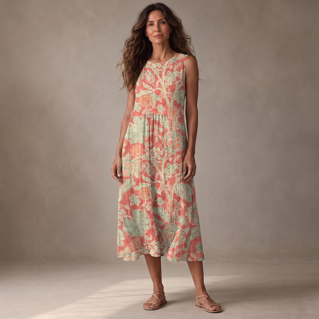ALICIA | FLORAL MIDI DRESS FOR WOMEN
