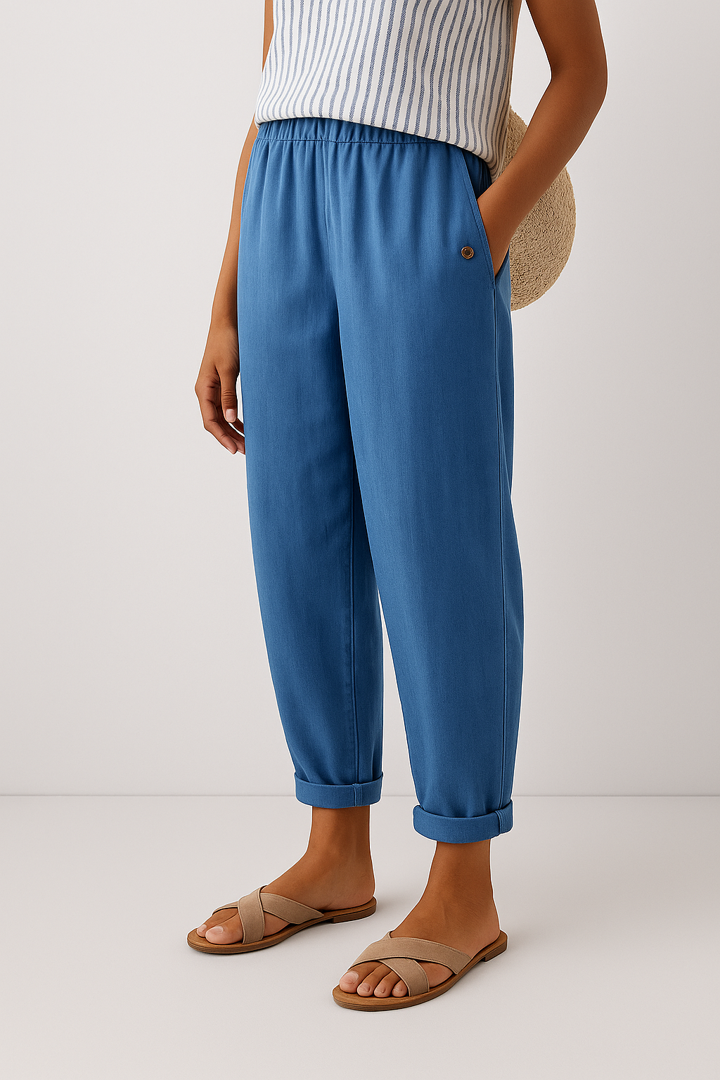 NORAYA - STYLISH PANTS WITH SIDE POCKETS