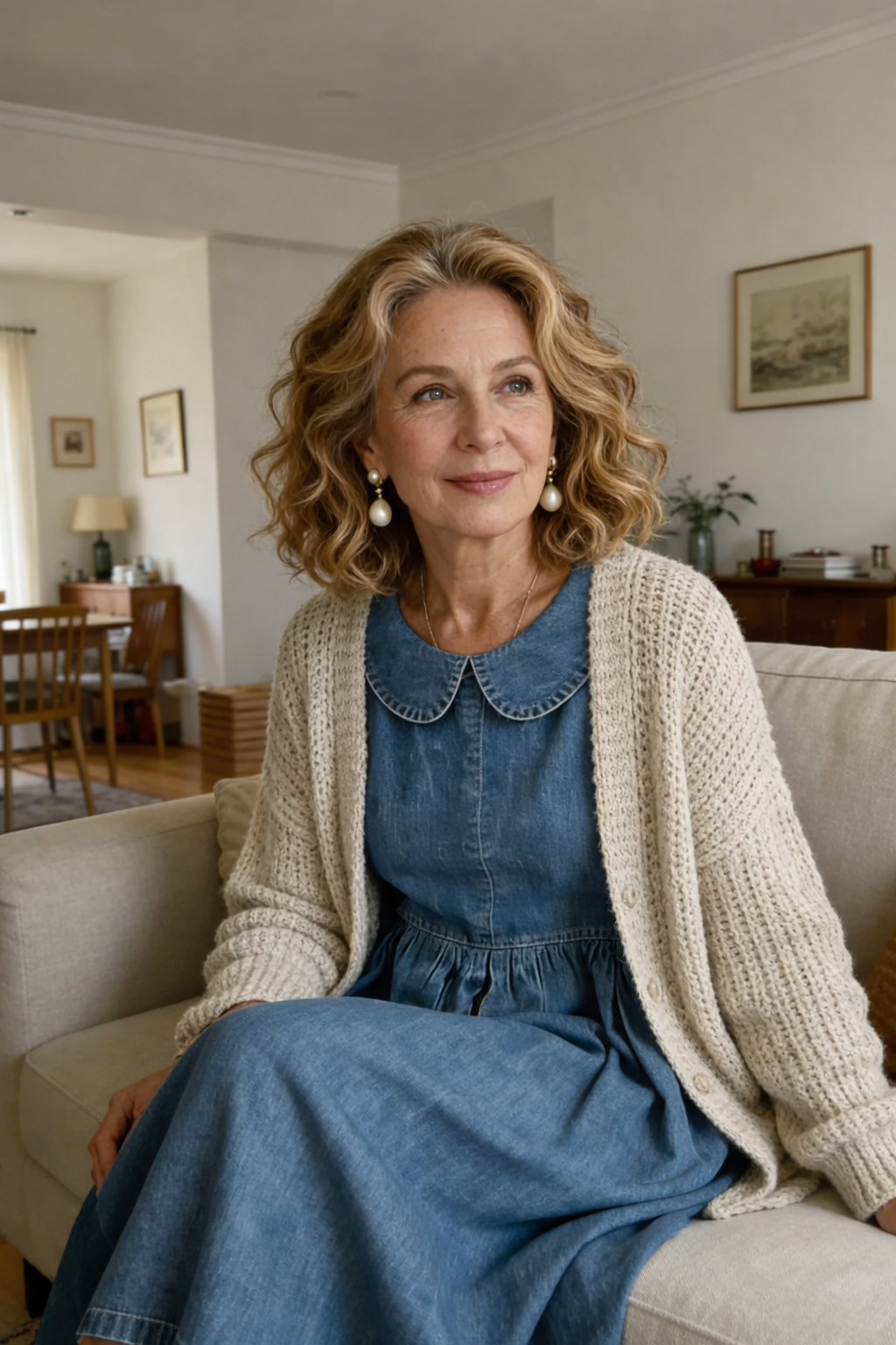 CLARA | PETER PAN DENIM DRESS FOR WOMEN