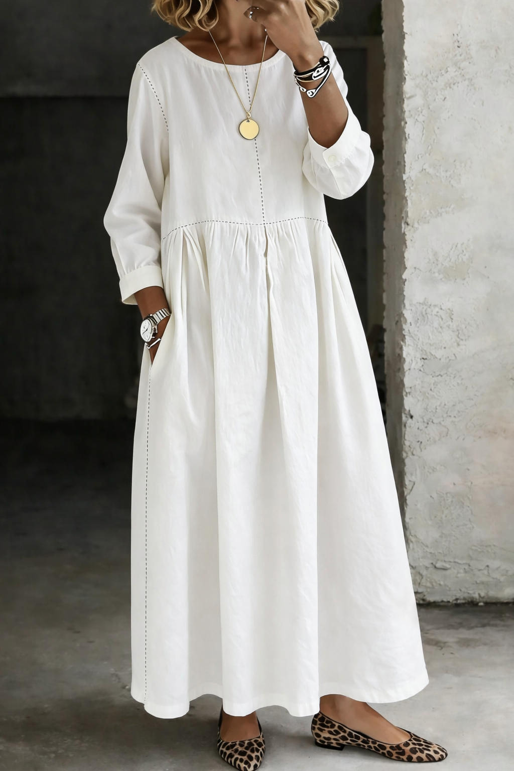 MELISSA | CLASSIC DENIM MIDI DRESS FOR WOMEN