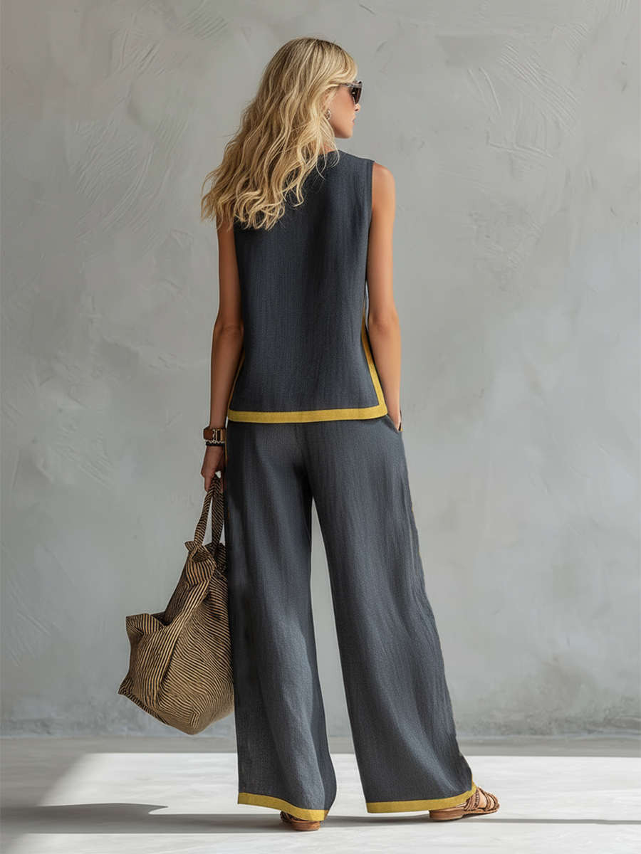 LEILA – EFFORTLESS CHIC TWO-PIECE SET