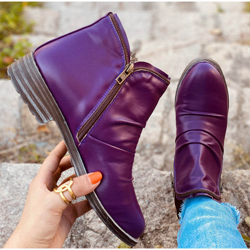 BROOKE | WATERPROOF ZIP ANKLE BOOTS FOR WOMEN