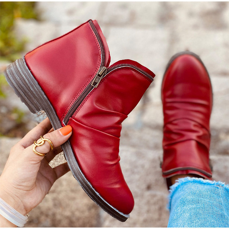 BROOKE | WATERPROOF ZIP ANKLE BOOTS FOR WOMEN