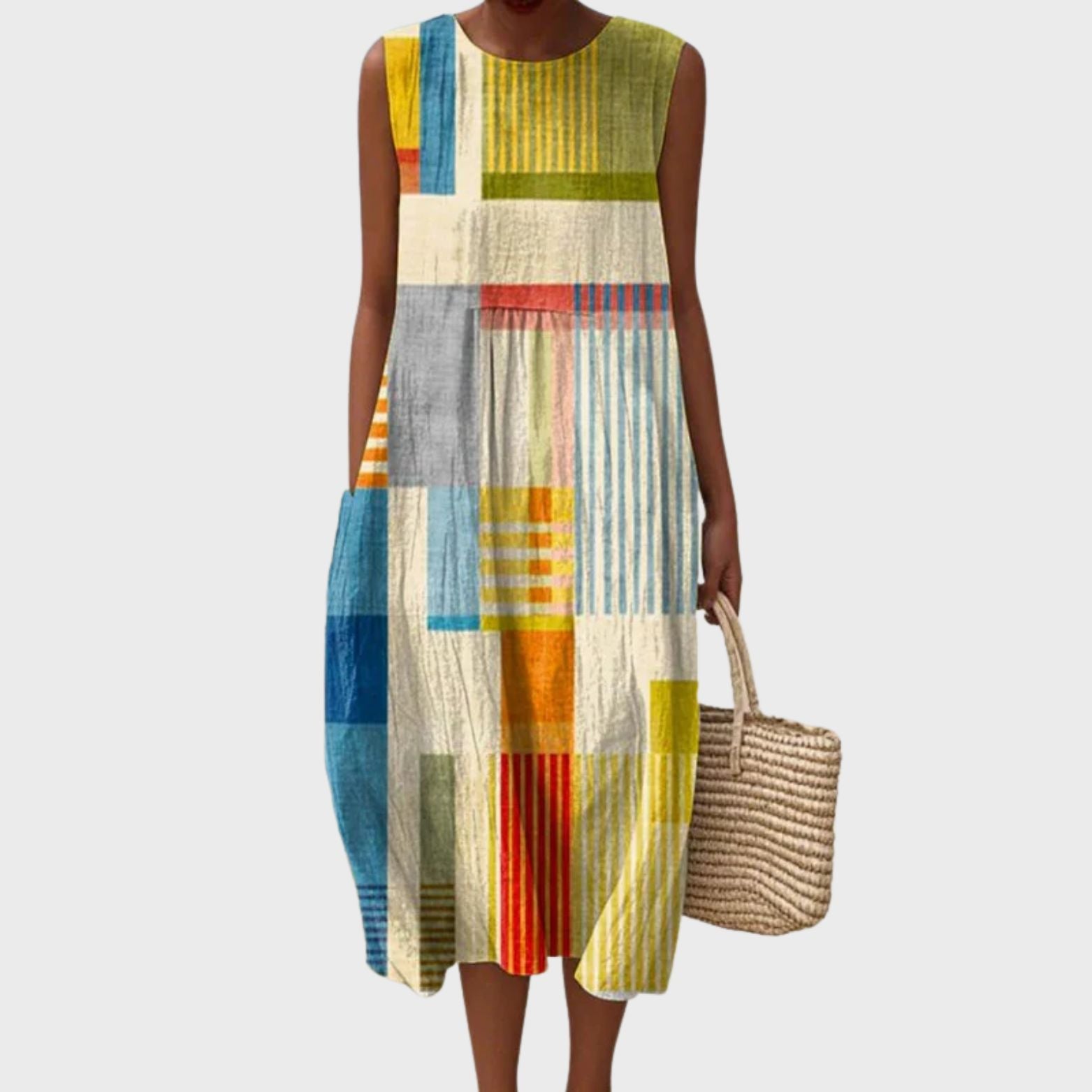 ELSA - ARTISTIC PATCHWORK SUMMER DRESS