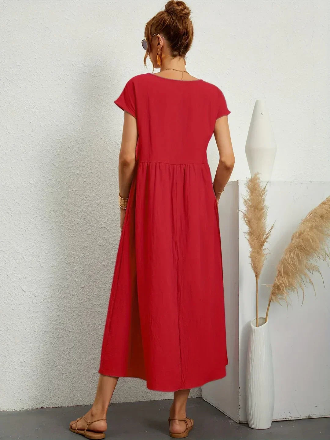 GABRIELL — TIMELESS ELEGANCE FLUID MIDI DRESS