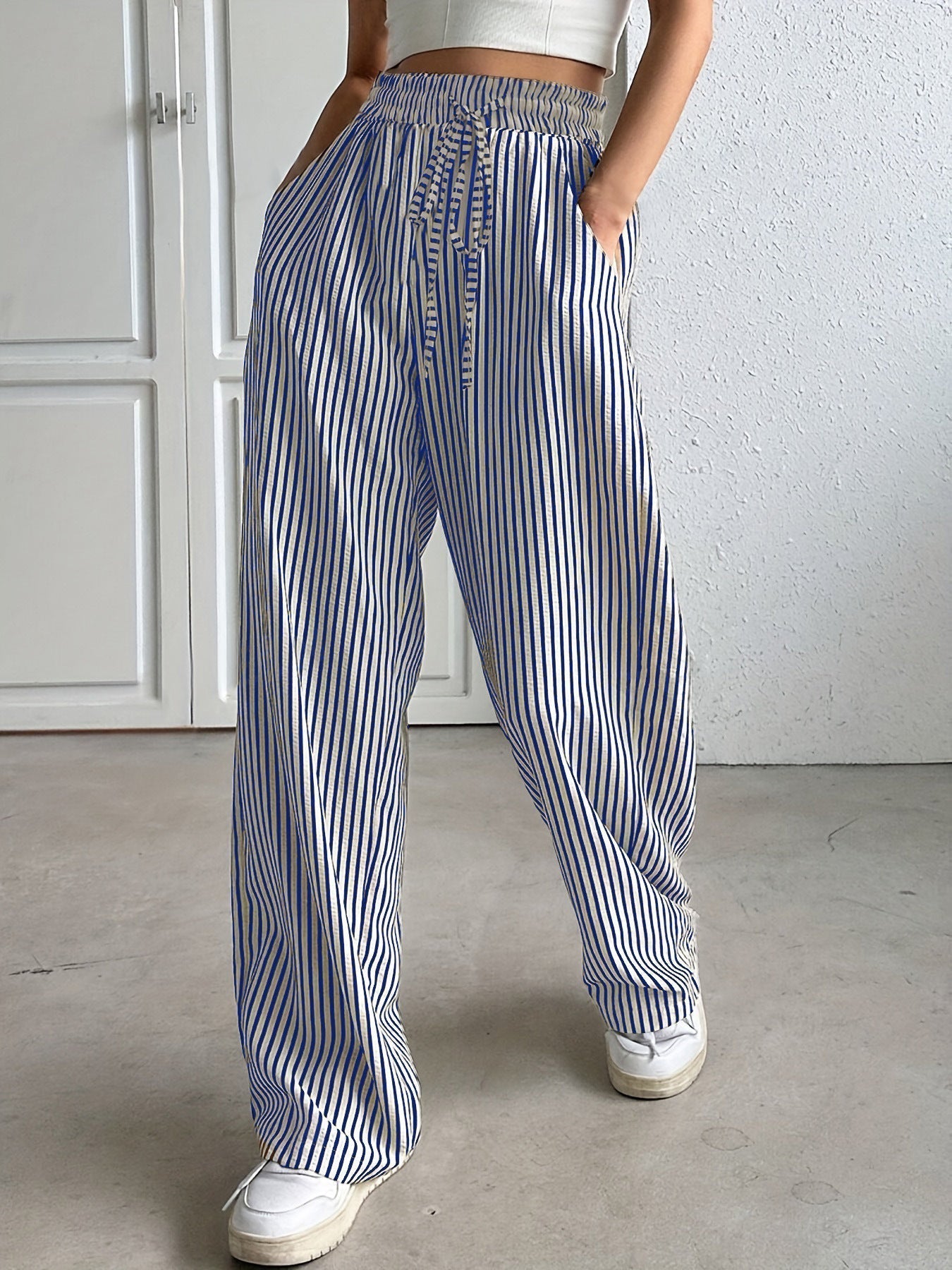 EMERA - RELAXED STRIPED TROUSERS