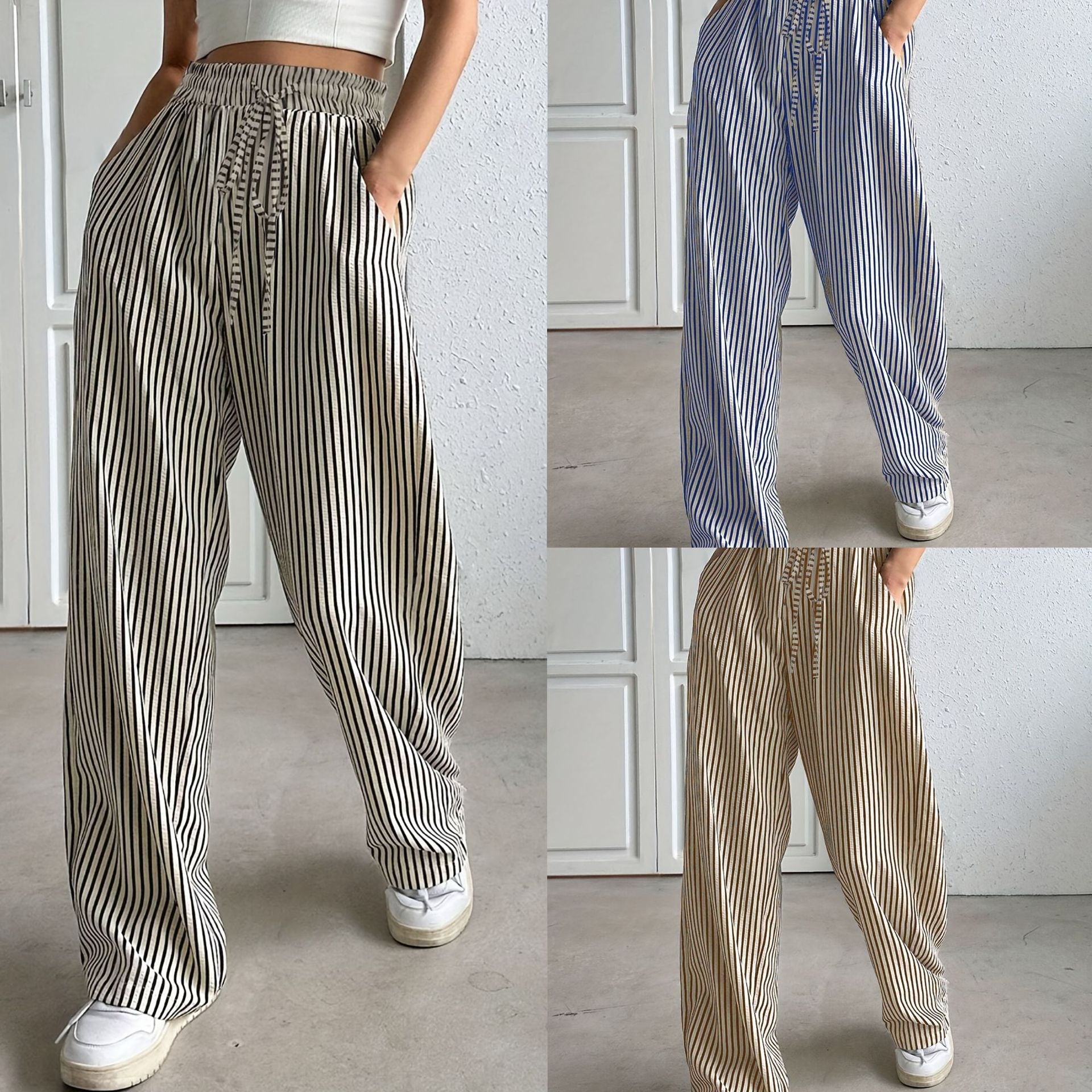 EMERA - RELAXED STRIPED TROUSERS