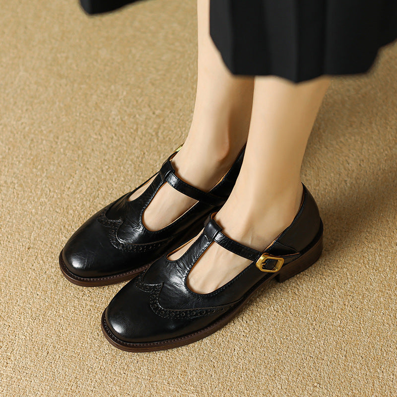 YSOLENNE - ELEGANT T-BAR MARY JANES