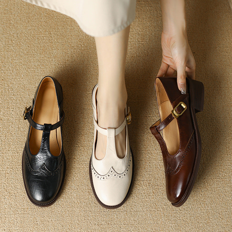 YSOLENNE - ELEGANT T-BAR MARY JANES