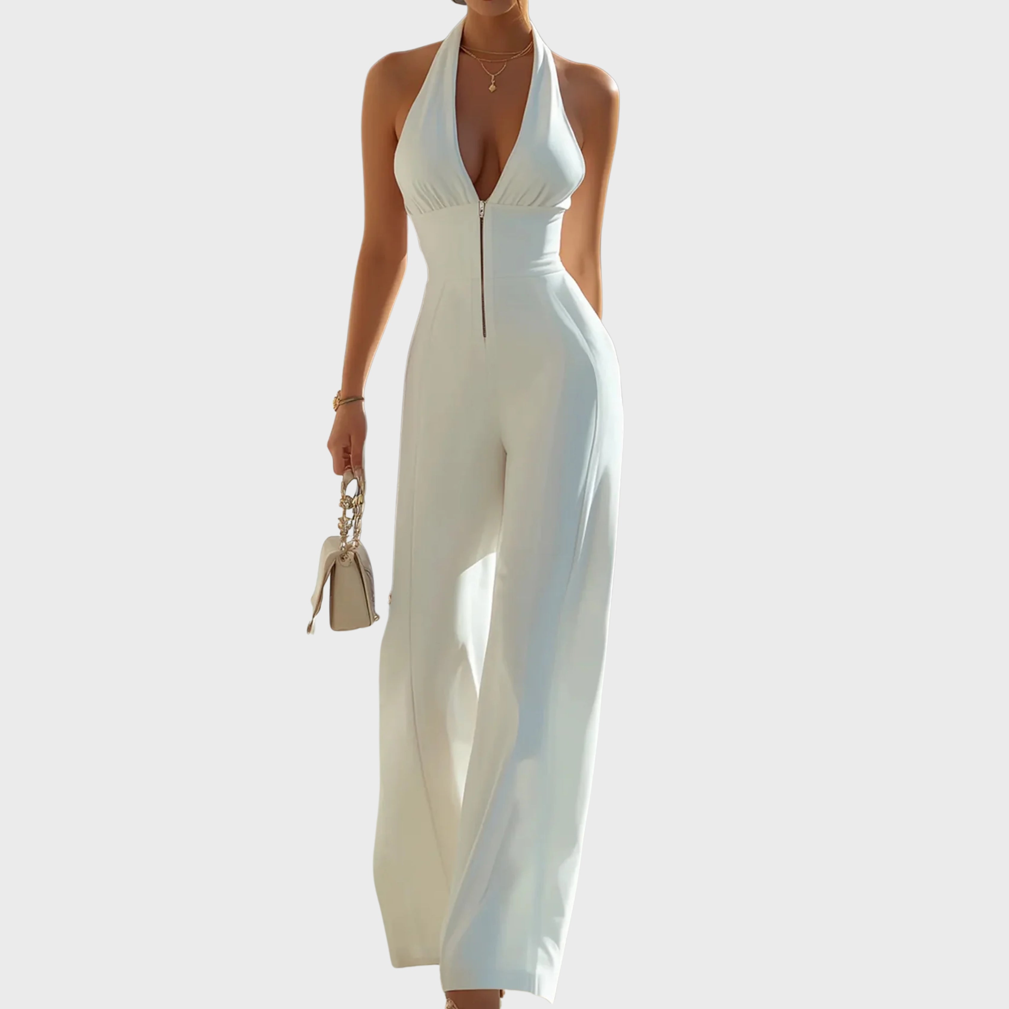 AURĂLIE â ELEGANT HALTER JUMPSUIT