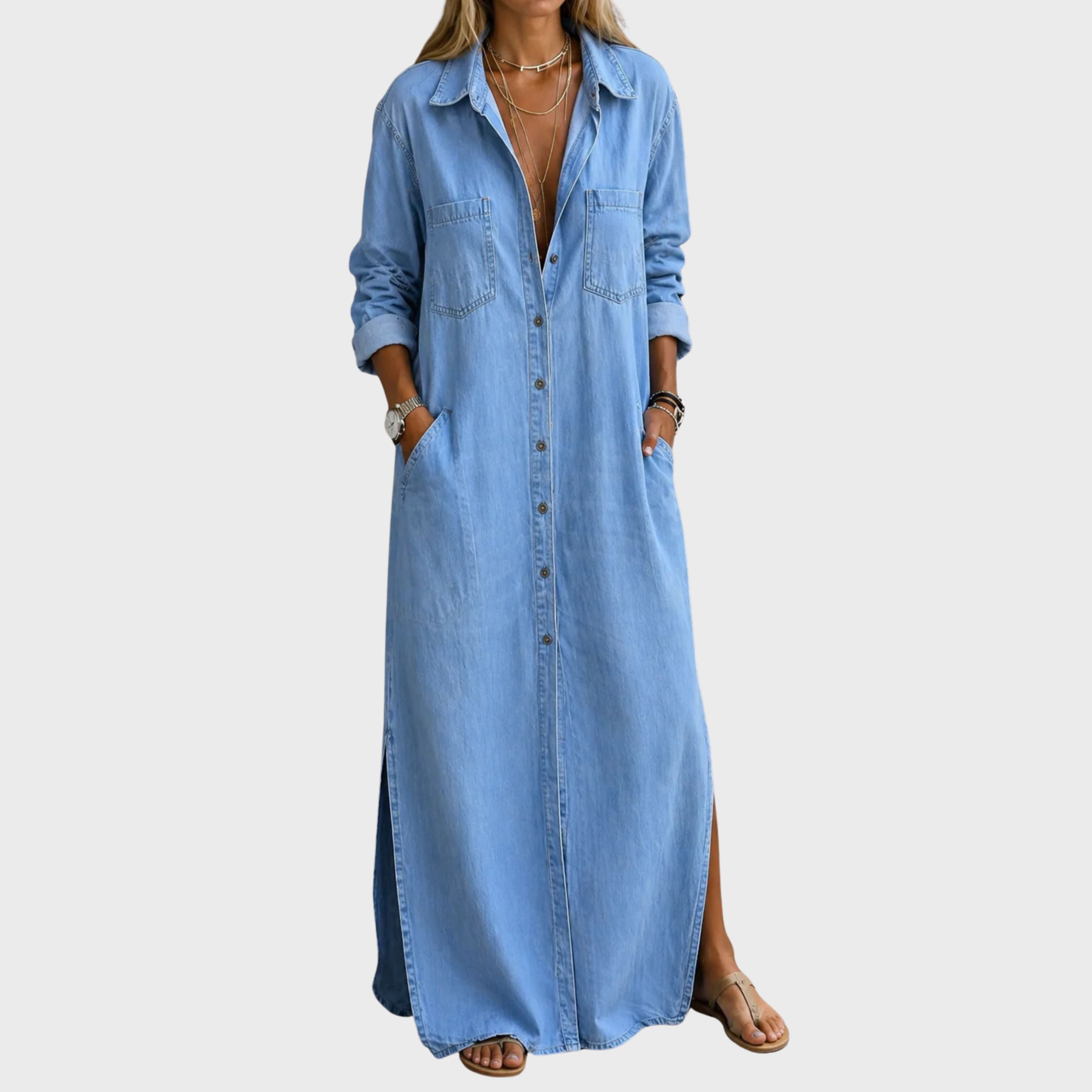 DELANA – RELAXED DENIM SHIRT DRESS