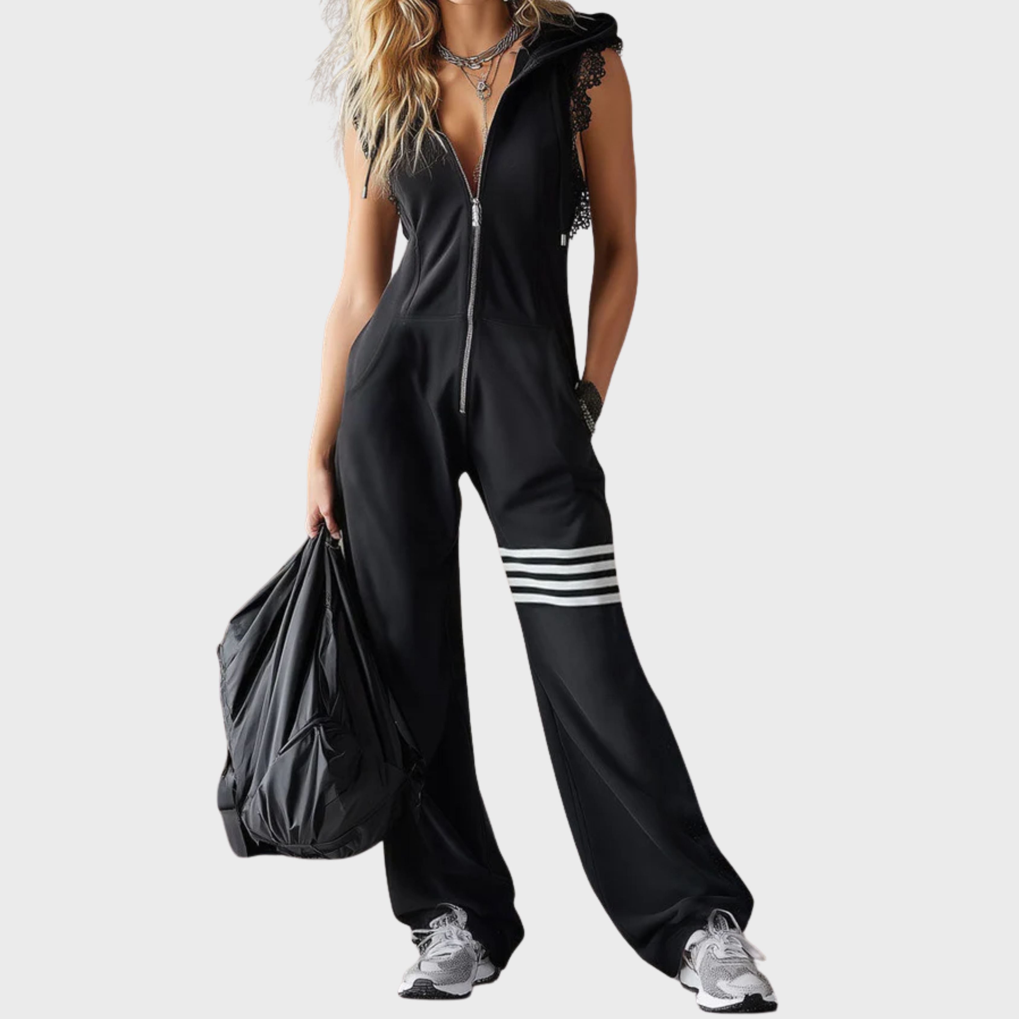 ELEANOR - RETRO ZIP JUMPSUIT