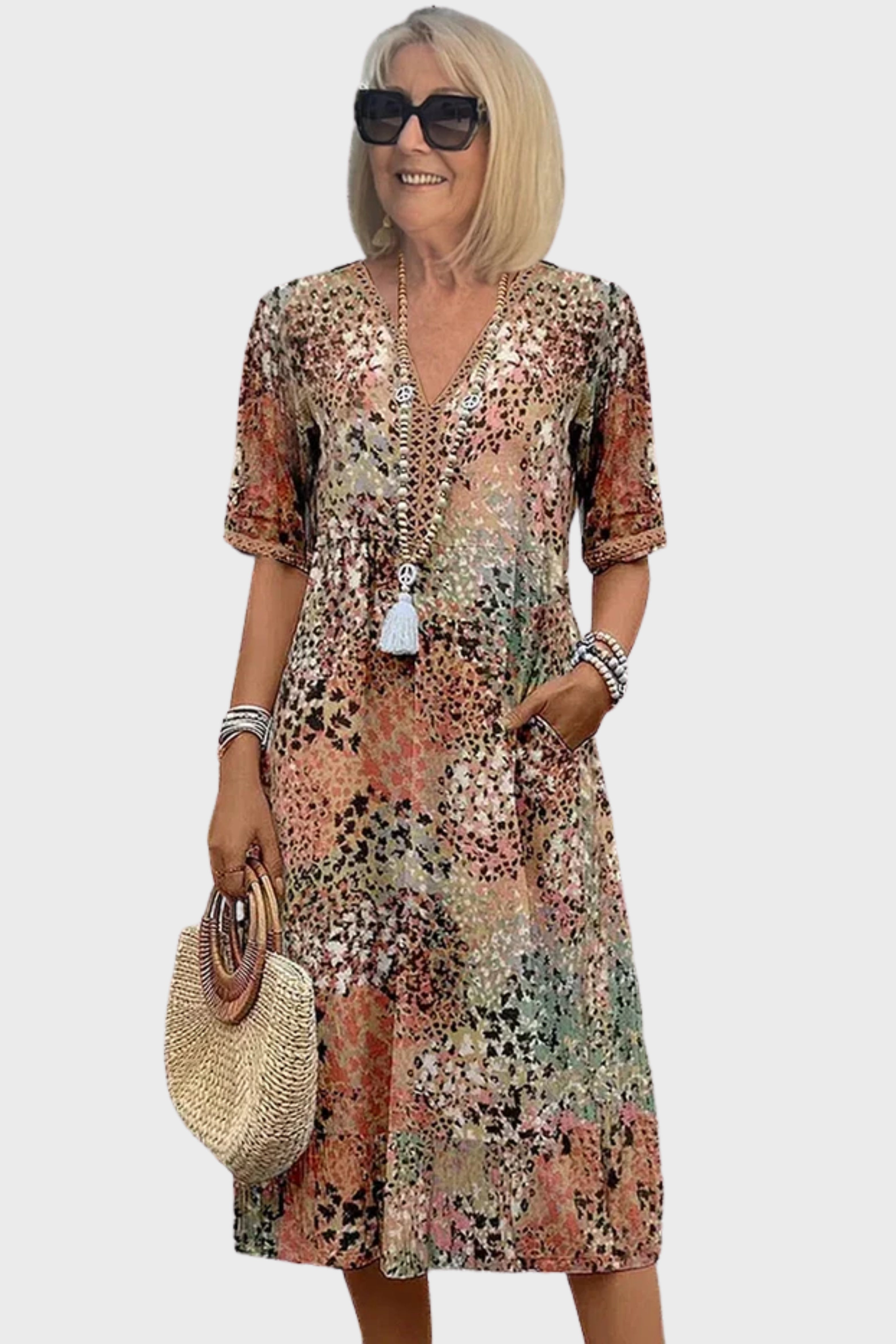 ANTHEA | FLORAL MIDI DRESS FOR WOMEN