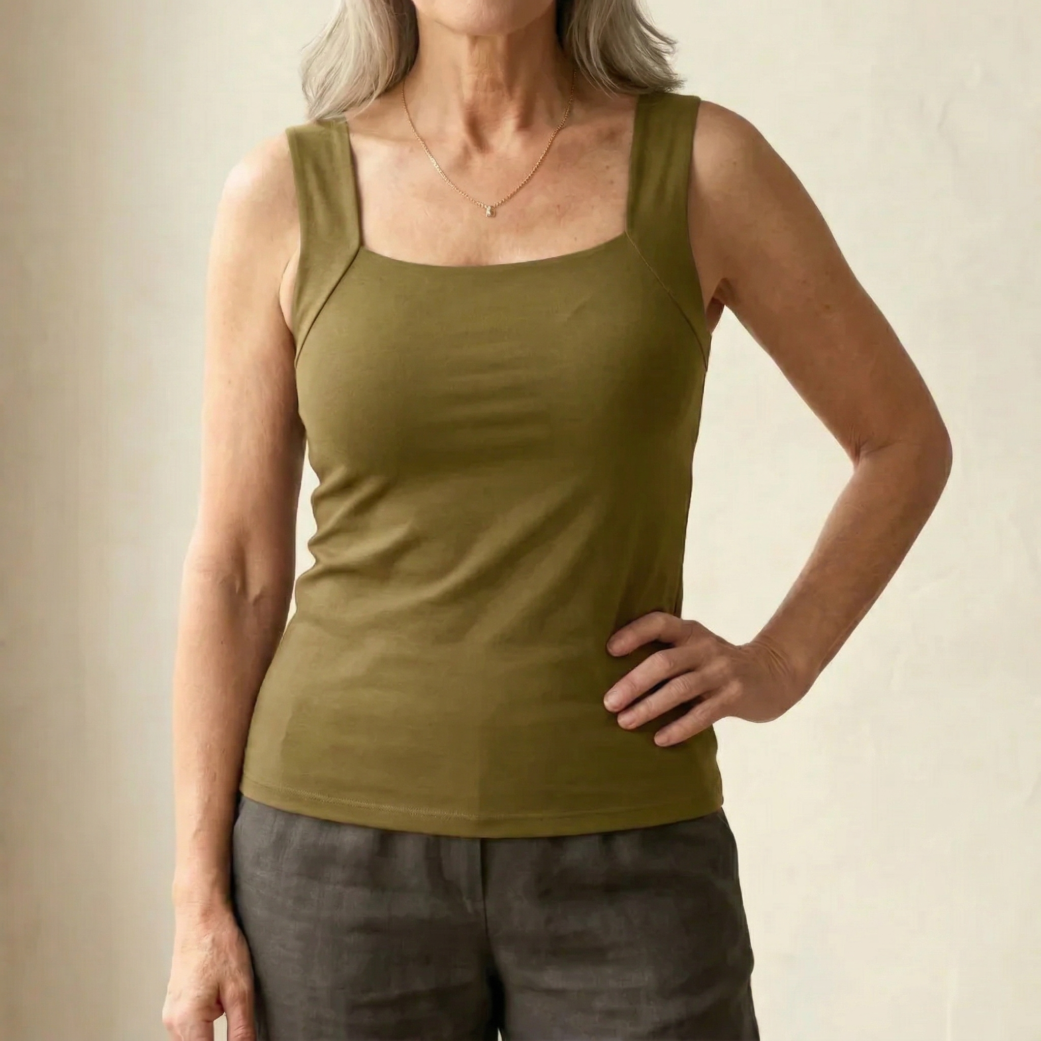 ROXANNE - BUILT-IN COMFORT BRA TANK TOP