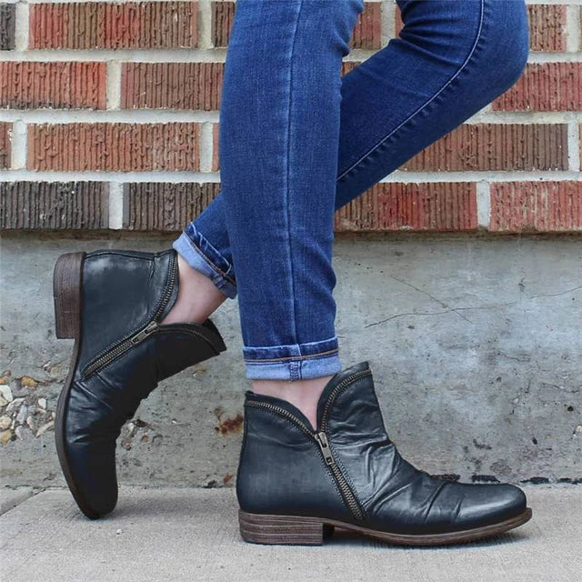 BROOKE | WATERPROOF ZIP ANKLE BOOTS FOR WOMEN