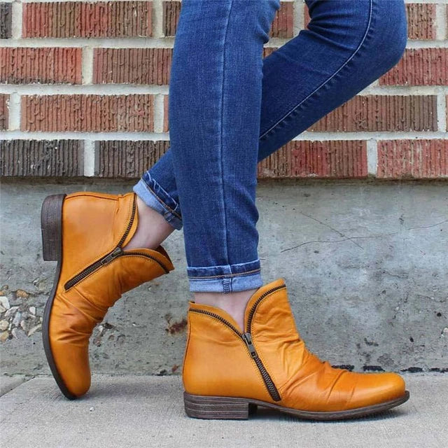 BROOKE | WATERPROOF ZIP ANKLE BOOTS FOR WOMEN