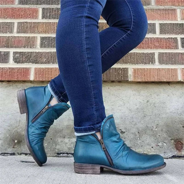 BROOKE | WATERPROOF ZIP ANKLE BOOTS FOR WOMEN