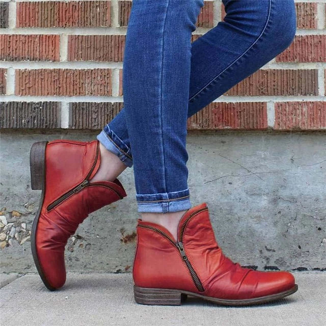 BROOKE | WATERPROOF ZIP ANKLE BOOTS FOR WOMEN