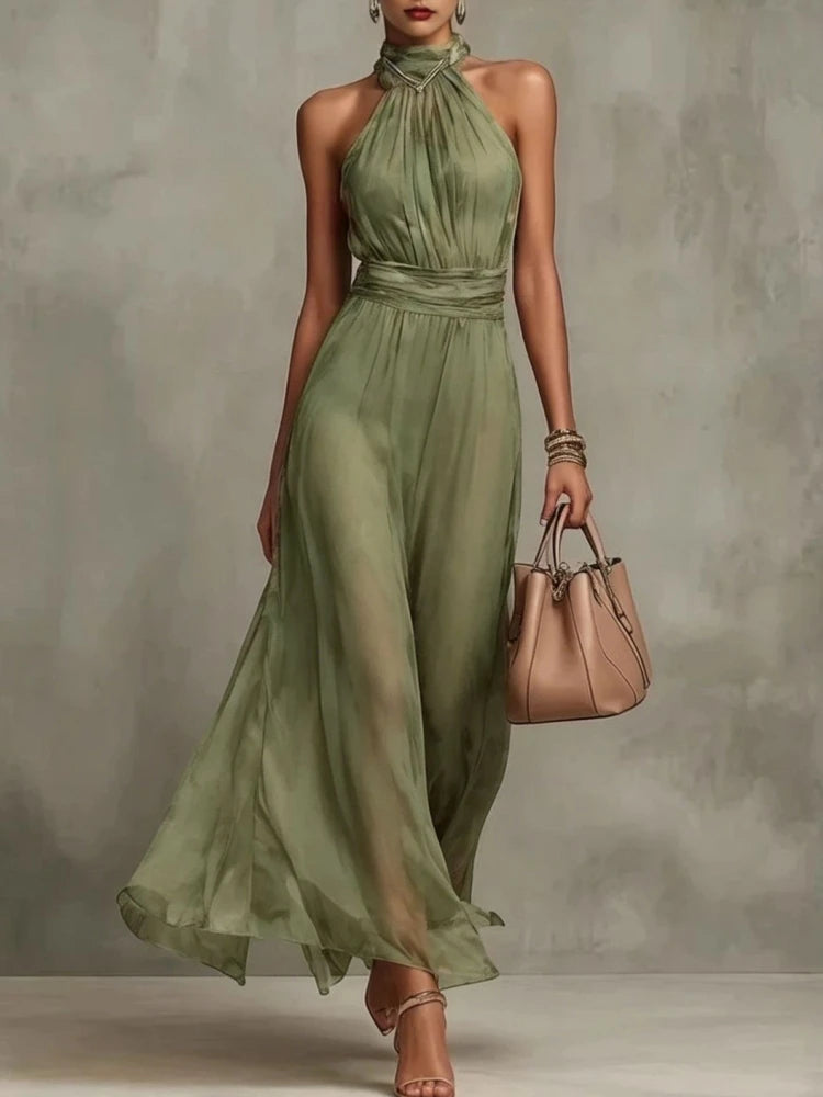 NATALIE | HALTER MAXI DRESS FOR WOMEN