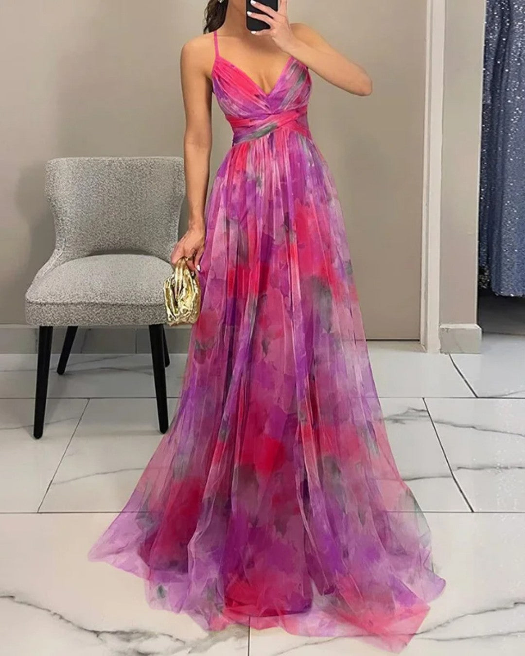 MARBELLA | ELEGANT SILK-LOOK DRESS FOR WOMEN