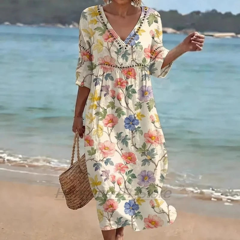 AMÉLIE – FLORAL BEACH MAXI DRESS