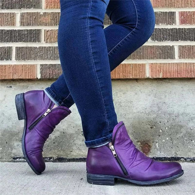 BROOKE | WATERPROOF ZIP ANKLE BOOTS FOR WOMEN