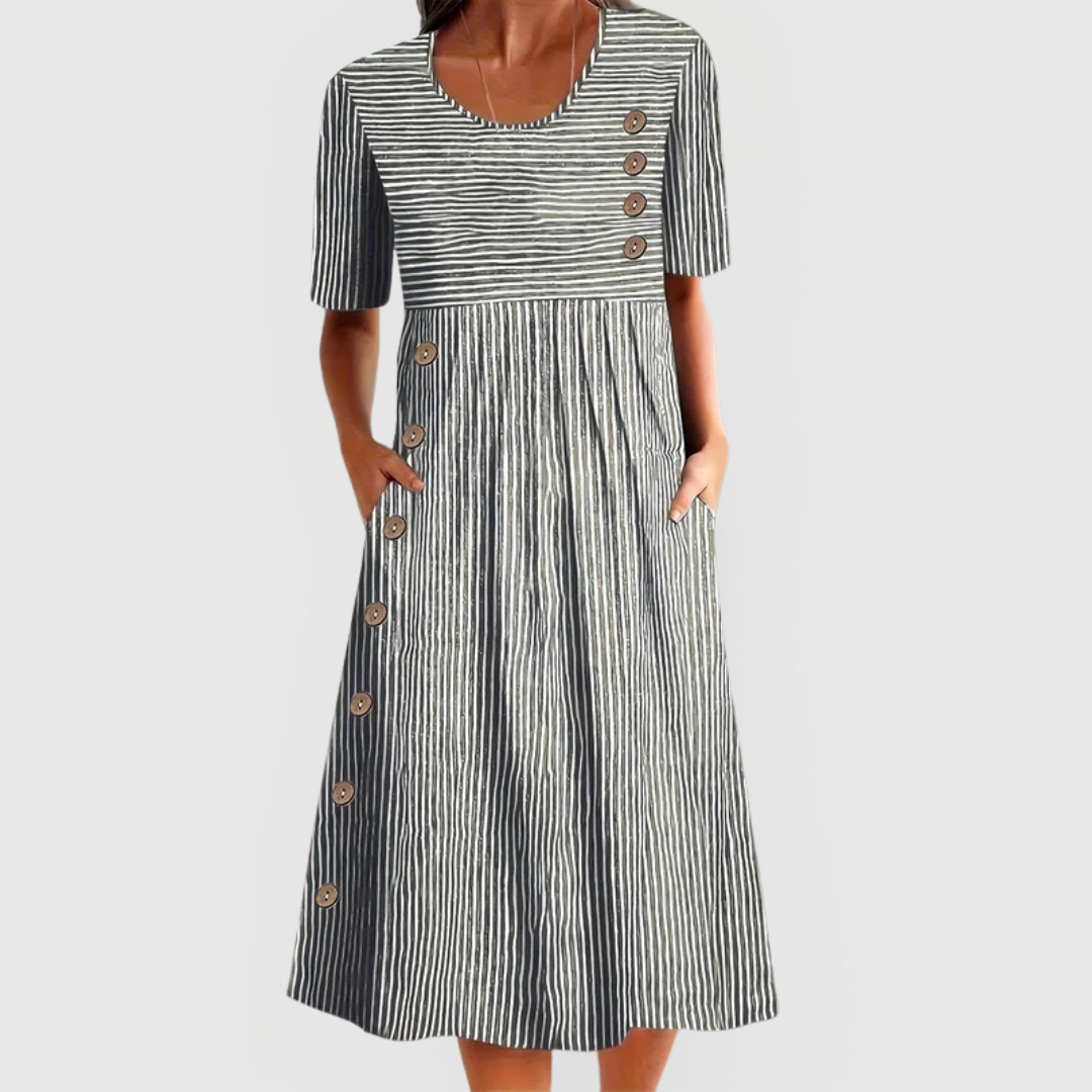 CHARLOTTE - BREATHABLE COMFORT MIDI DRESS