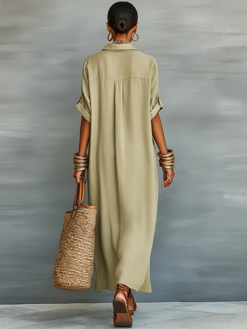 MANELLE | MINIMALIST MAXI DRESS FOR WOMEN