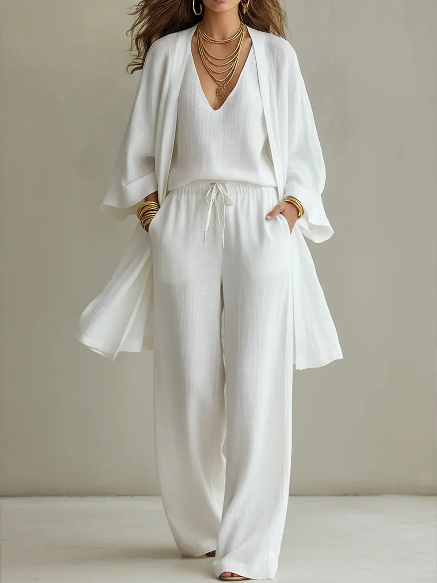 ISABELLE | CASUAL 3-PIECE LINEN SET FOR WOMEN