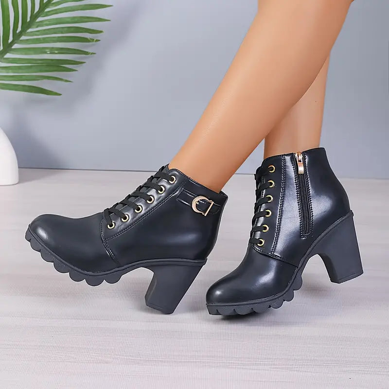 LILARDIA | CHUNKY ANKLE BOOTS FOR WOMEN