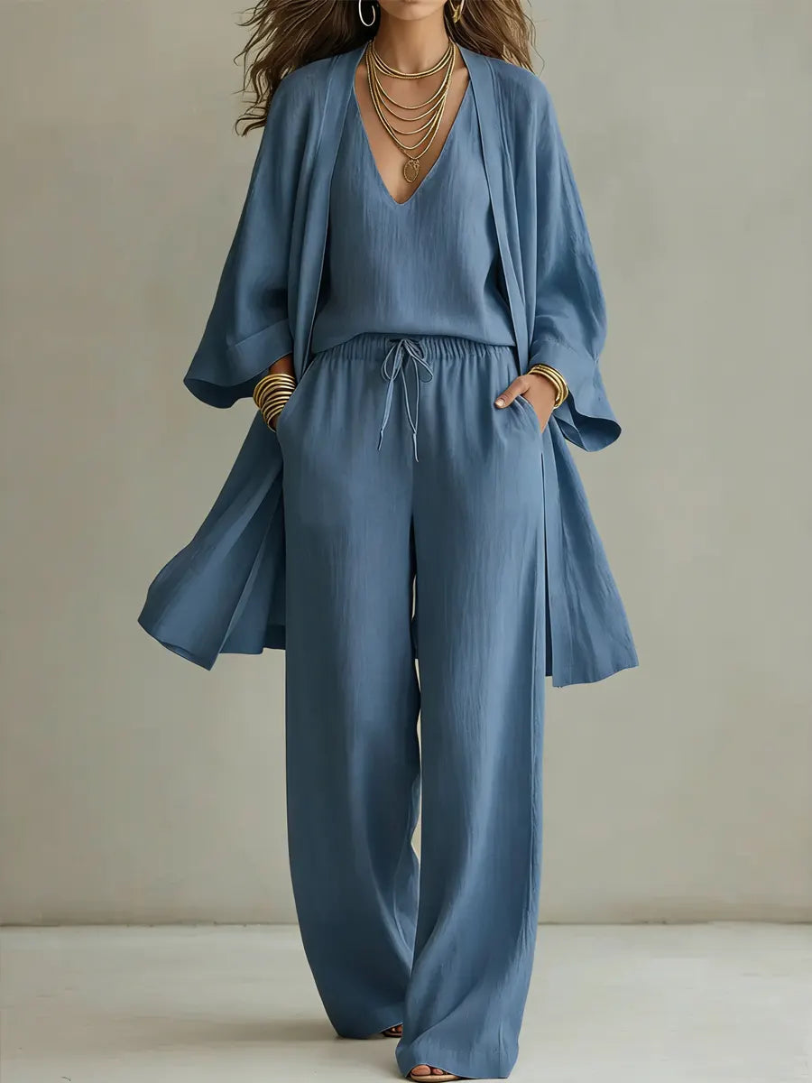 ISABELLE | CASUAL 3-PIECE LINEN SET FOR WOMEN