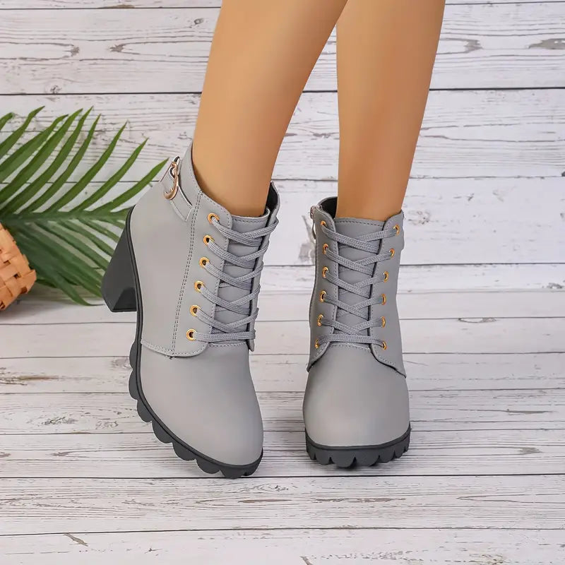 LILARDIA | CHUNKY ANKLE BOOTS FOR WOMEN