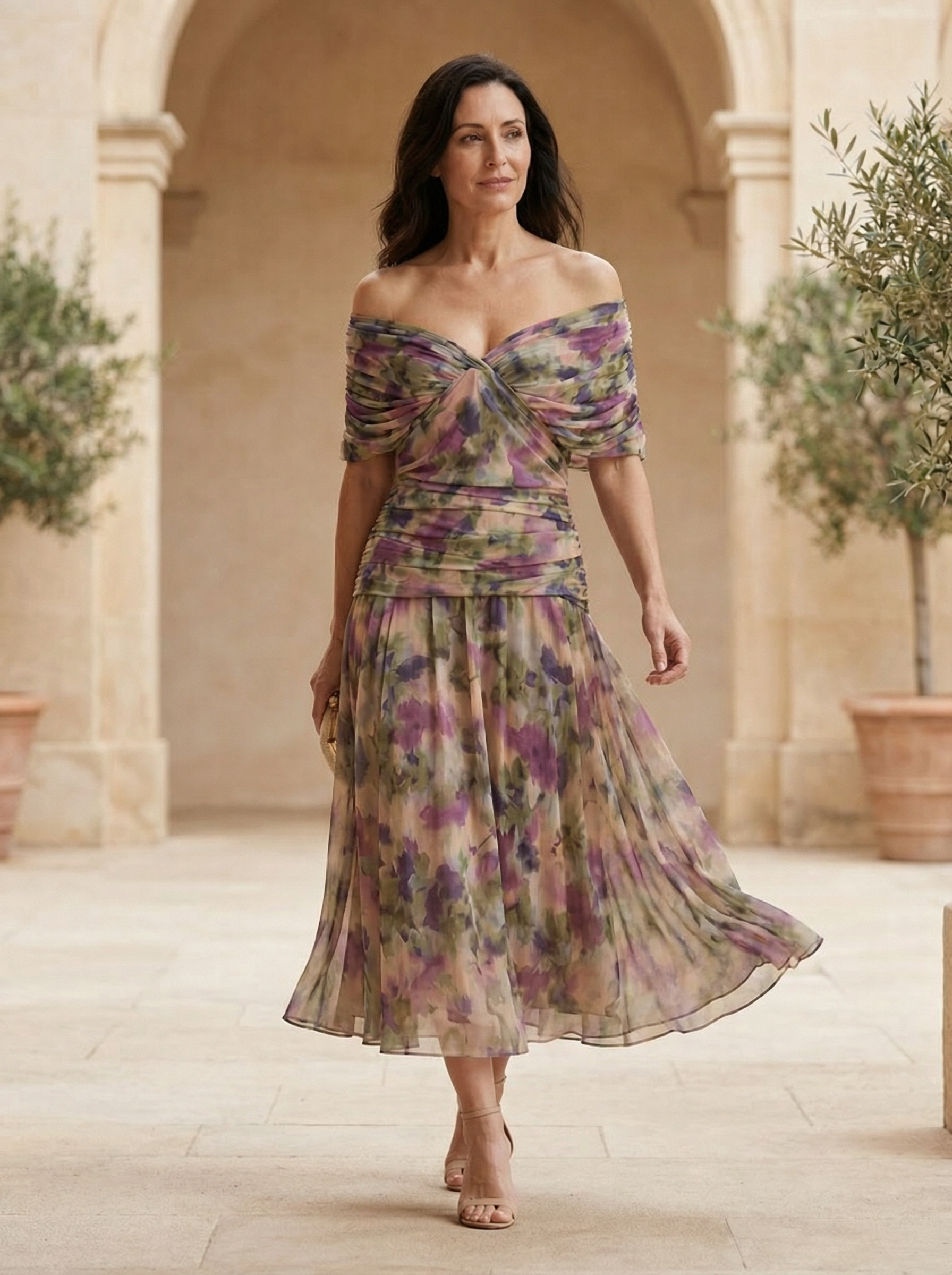 SANTANA | ELEGANT SILK-LOOK DRESS FOR WOMEN
