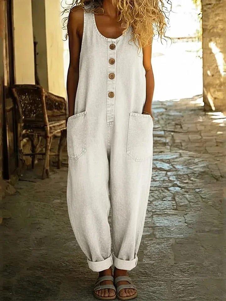 RUTH | VINTAGE WASHED DENIM JUMPSUIT FOR WOMEN