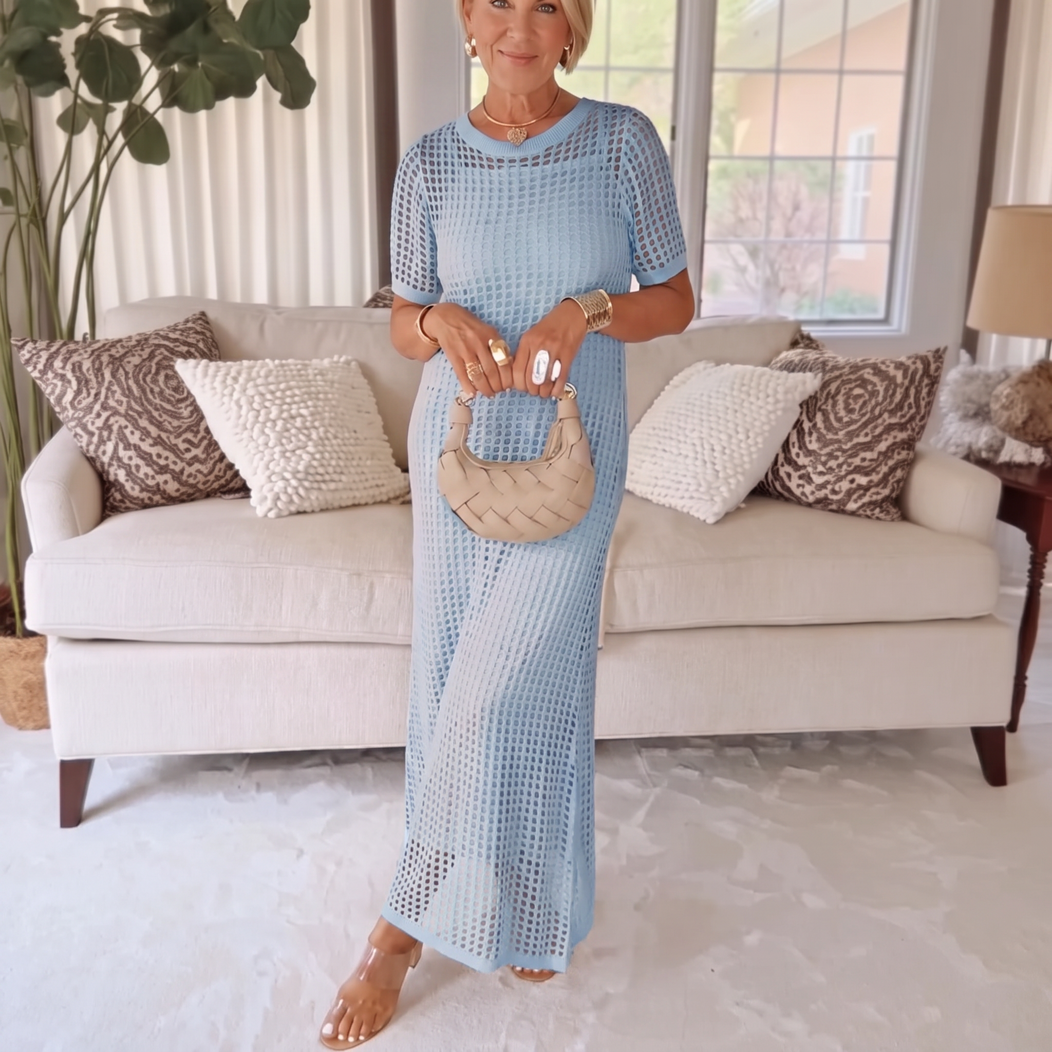 RIVIERA | CROCHET LACE TWO-PIECE SET FOR WOMEN