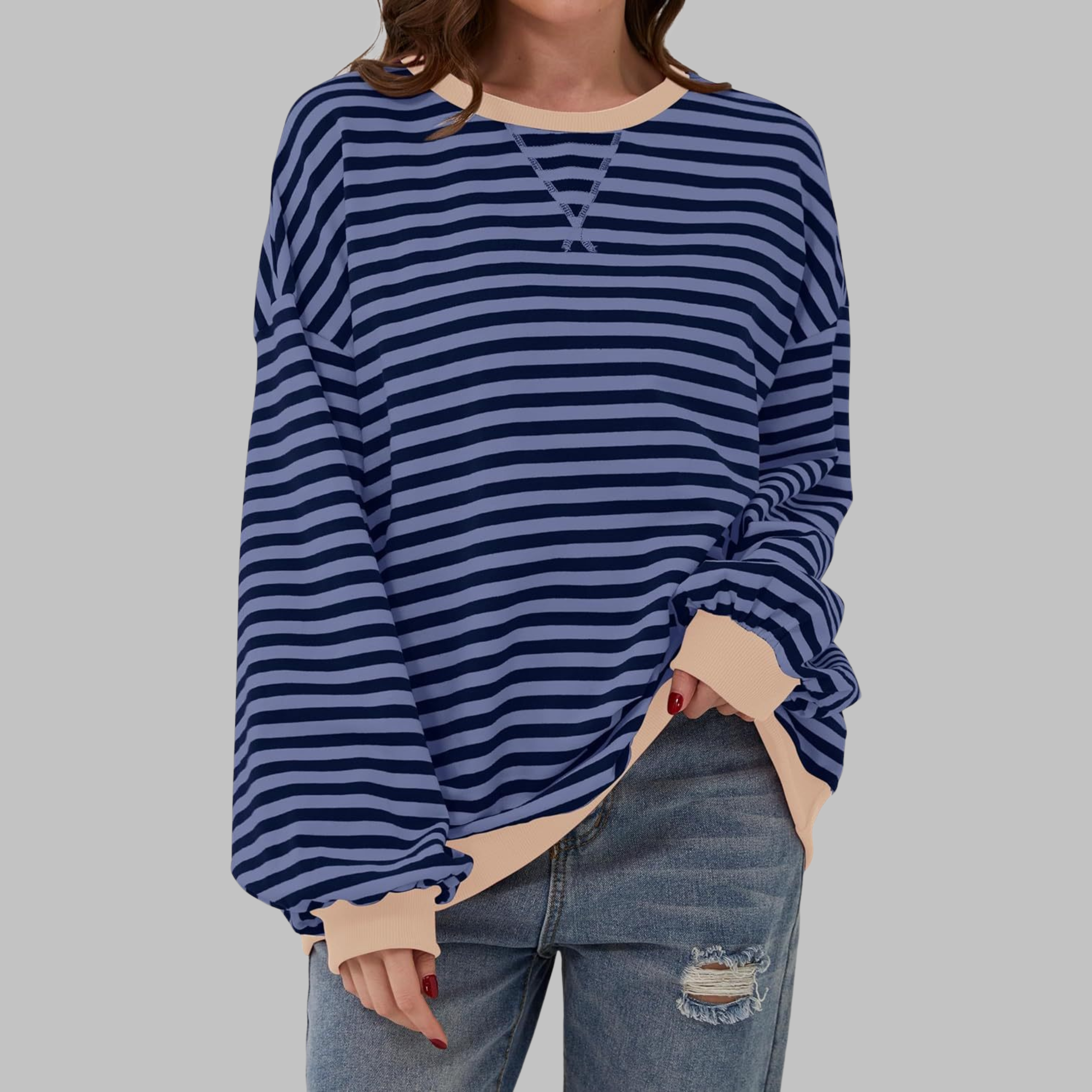 LUKA – RELAXED STRIPED SWEATSHIRT