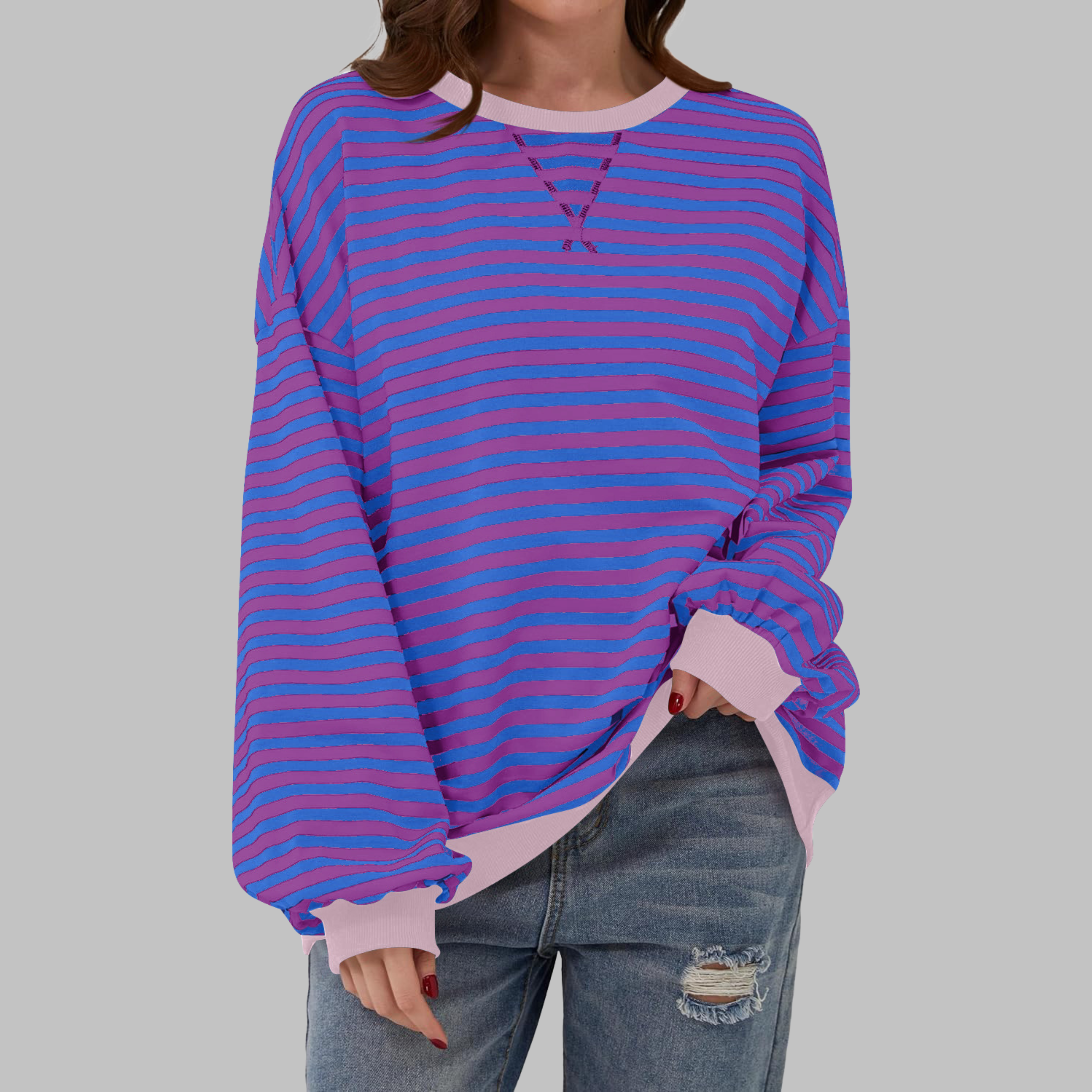 LUKA – RELAXED STRIPED SWEATSHIRT