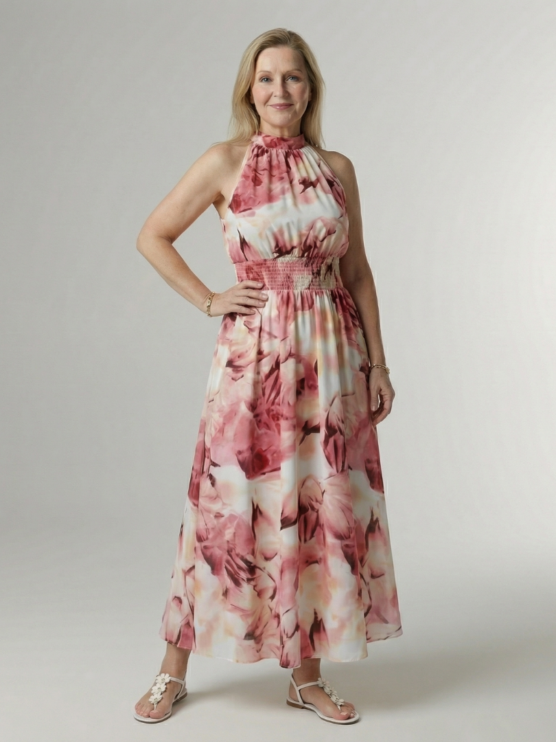 SYLIN | HALTER MIDI DRESS FOR WOMEN