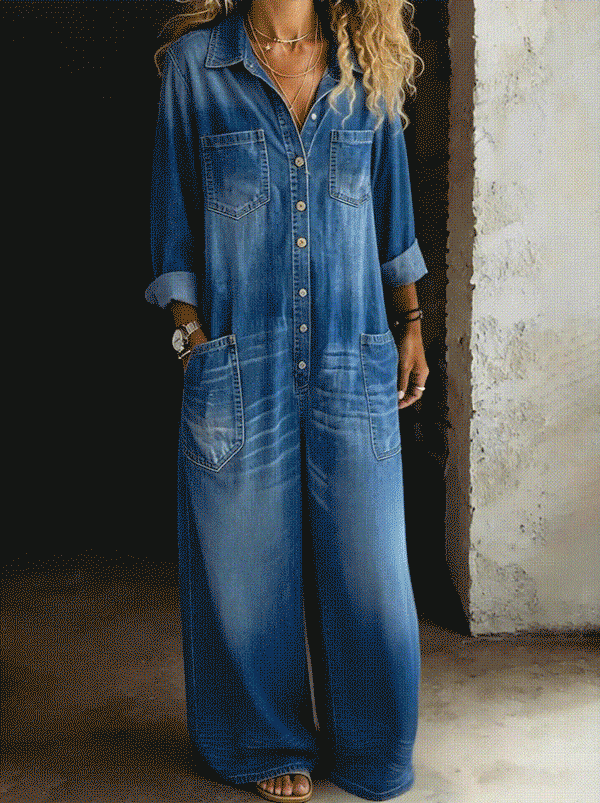 LENA | RELAXED DENIM JUMPSUIT FOR WOMEN