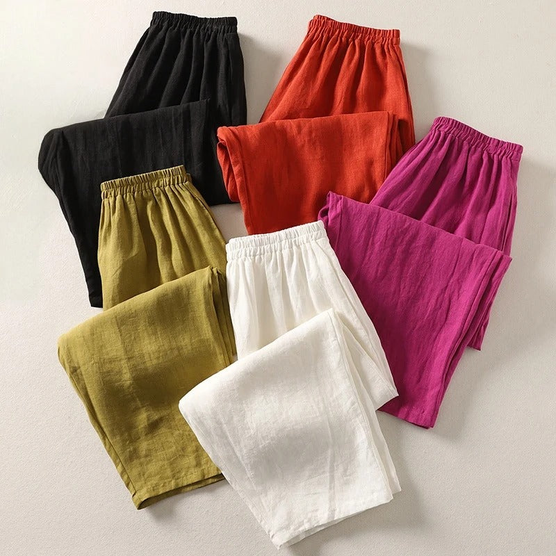 Amalia™ | Fluid Cotton and Linen Pants